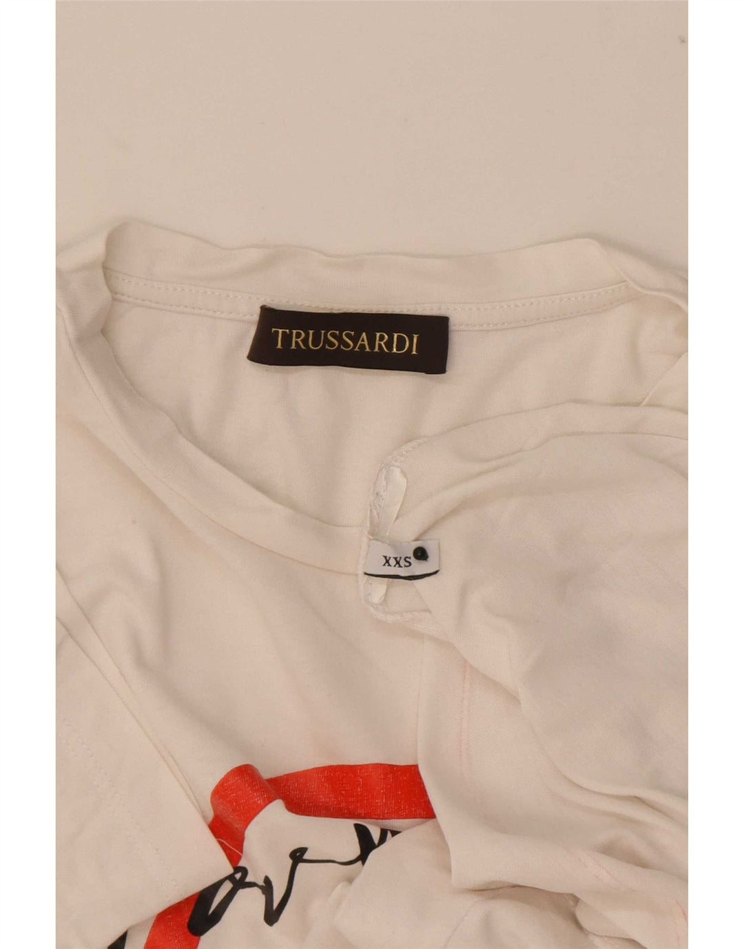 Trussardi T-Shirt Graphique Top 2XS Blanc Homme