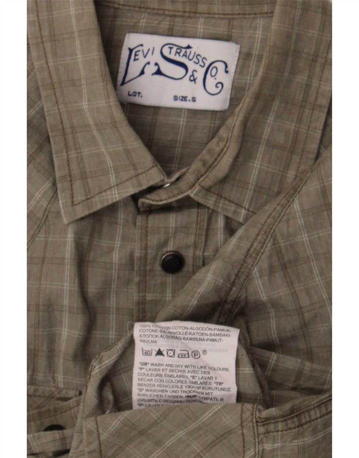 Levi's Chemise Western Homme Petit Carreau Vert Coton