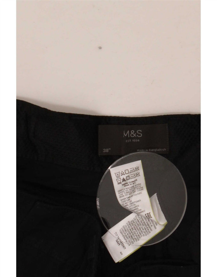 Marks & Spencer Short Cargo Homme W38 XL Bleu Marine Coton