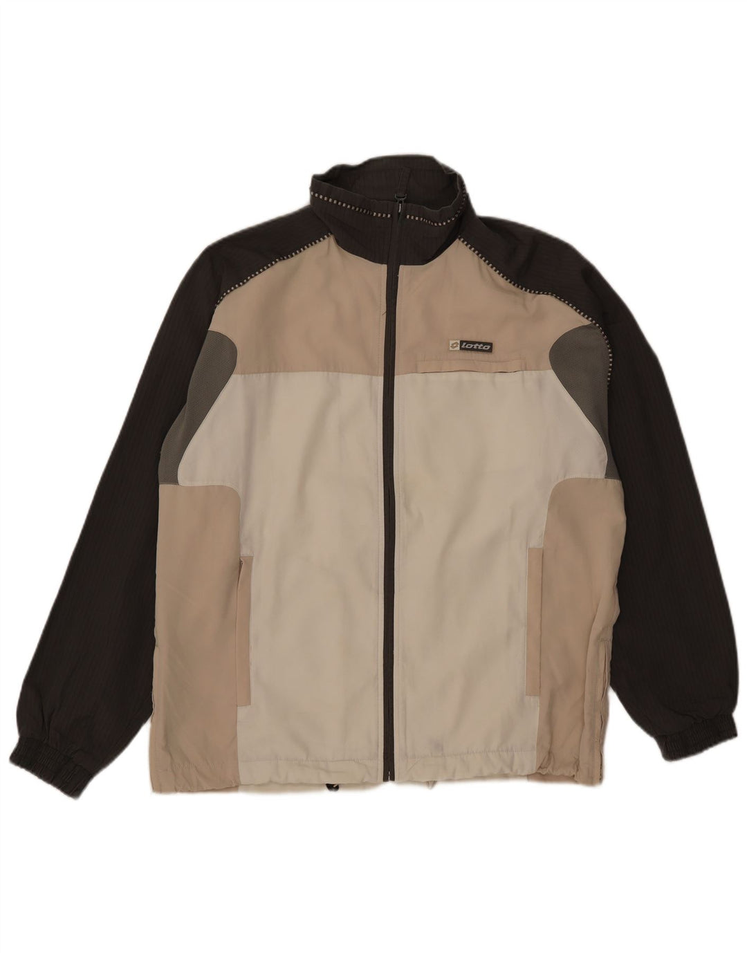 Lotto Veste de survêtement pour homme en coton color block Beige Large
