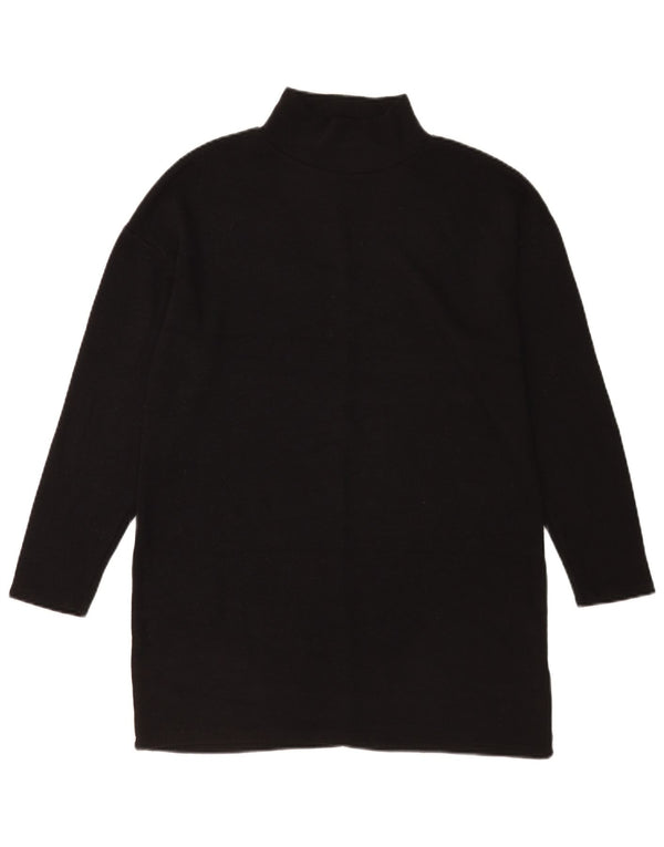 Zara Robe pull surdimensionnée à manches longues pour femme UK 10 Petit Noir Polyester