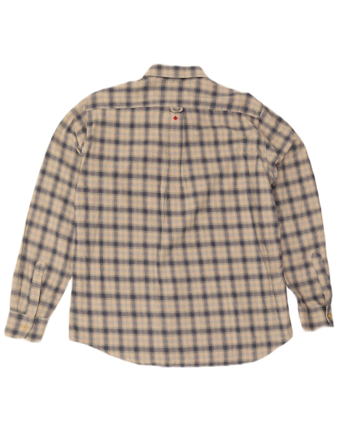 Canadiens Chemise en flanelle pour hommes, grands carreaux beiges