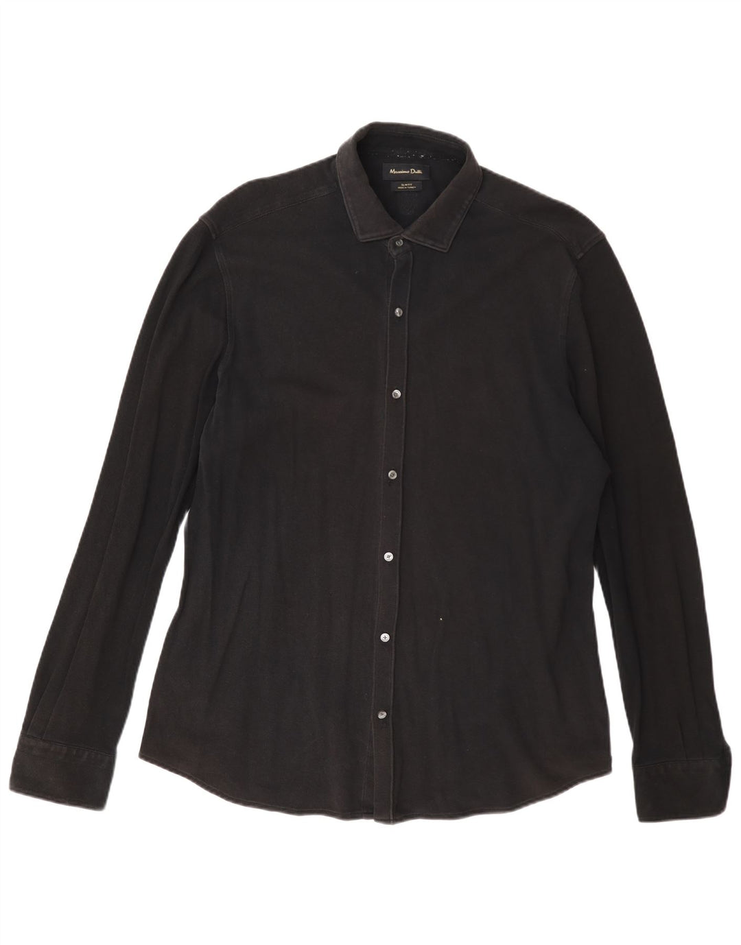 Massimo Dutti Chemise Slim Fit Homme Noir XL