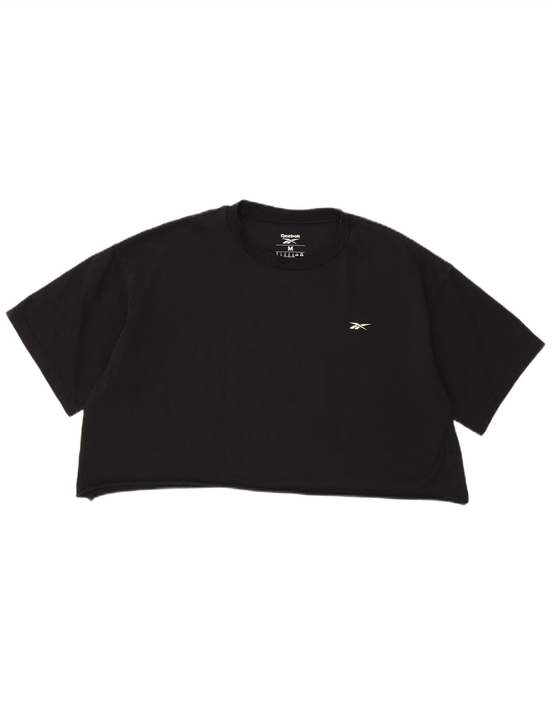 REEBOK T-shirt graphique surdimensionné pour femme UK 12/14 Noir moyen