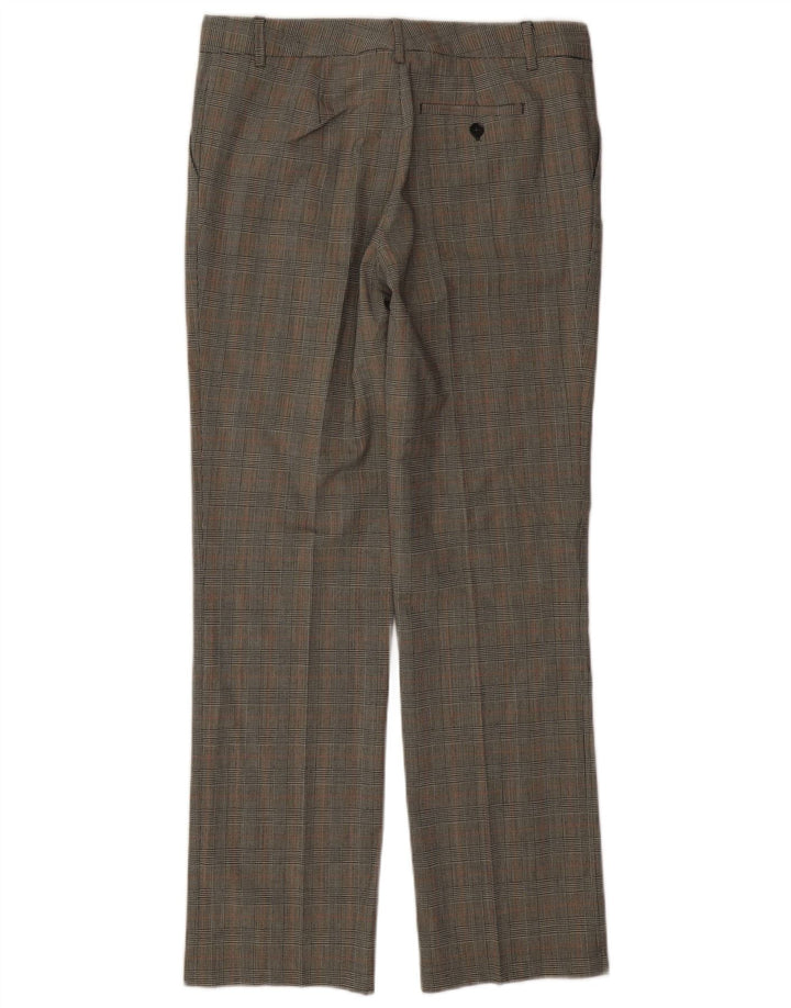Pantalon de costume droit femme Zara W32 L31 gris pied-de-poule classique