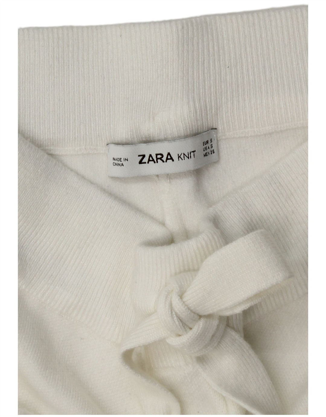 Zara Pantalon de survêtement court pour femme UK 10 Small Blanc