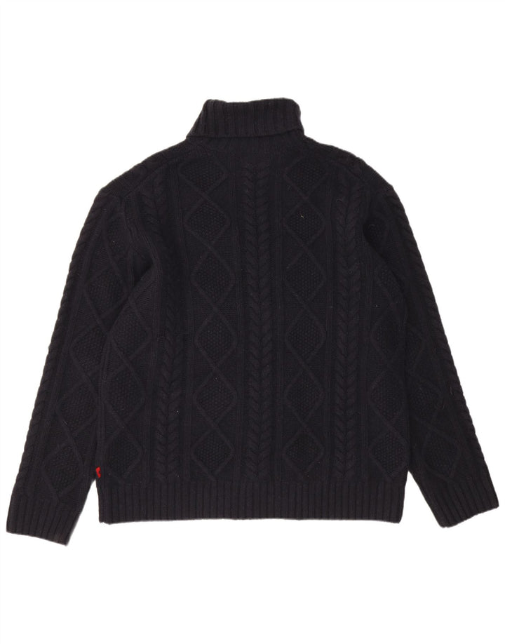 Kappa Pull Col Roulé Homme 2XL Bleu Marine Laine