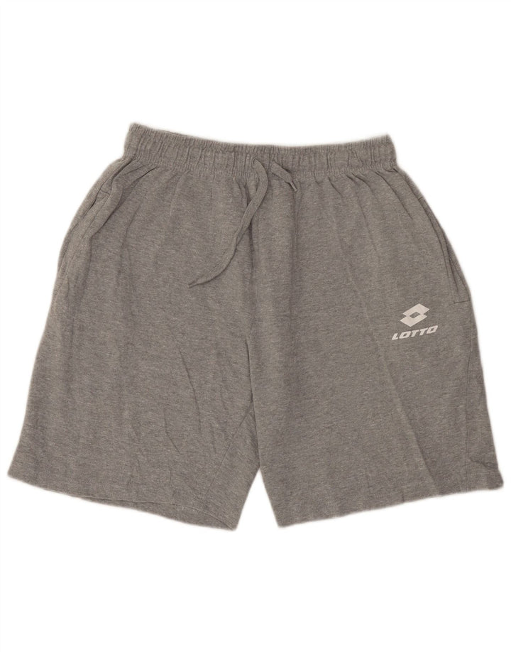 Lotto Short de Sport Homme XL Gris Coton