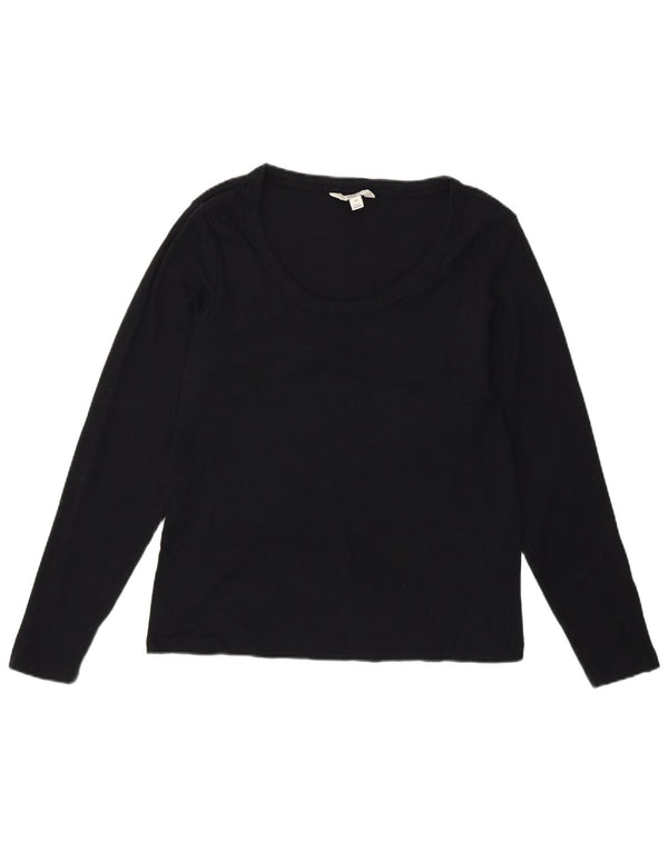 Marks & Spencer Haut à manches longues pour femme UK 20 2XL Noir Coton
