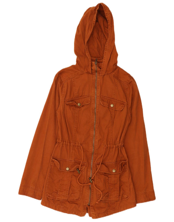 Mossimo Veste Parka à capuche pour femme UK 10 Petit coton marron