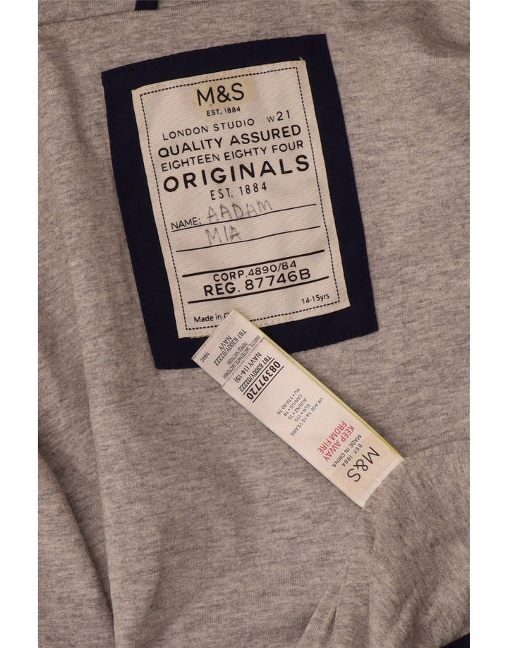 Marks & Spencer Veste coupe-vent à capuche garçon 14-15 ans Bleu marine