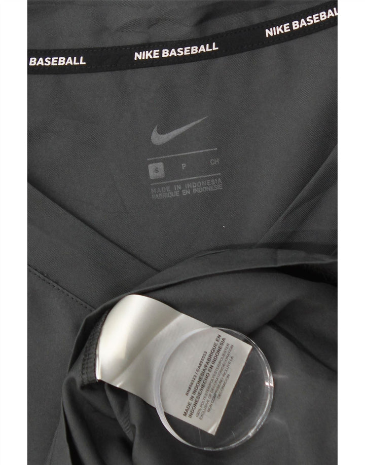 Nike Haut de baseball à manches longues pour homme Petit gris Polyester