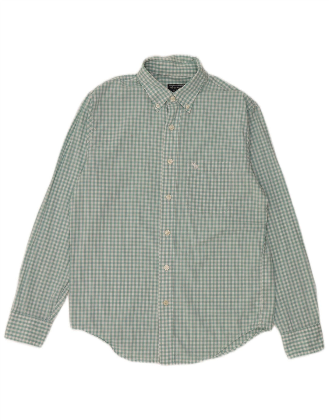 Abercrombie & Fitch Chemise homme Petit coton vichy vert