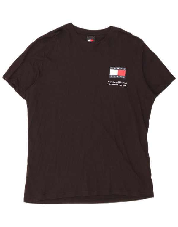Tommy Hilfiger T-Shirt Homme Top XL Noir Coton
