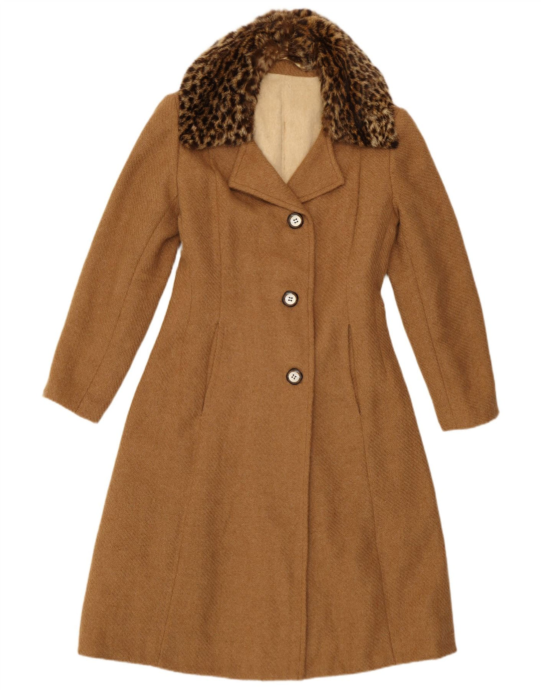 pardessus femme vintage UK 10 Petit Brun