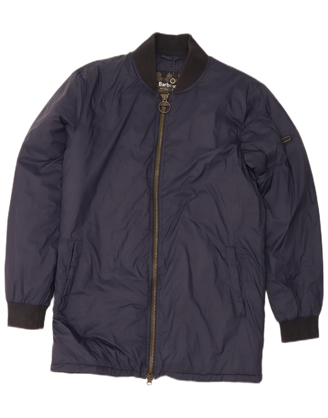 Barbour Veste matelassée pour homme UK 36 Small Bleu marine Colourblock Polyamide
