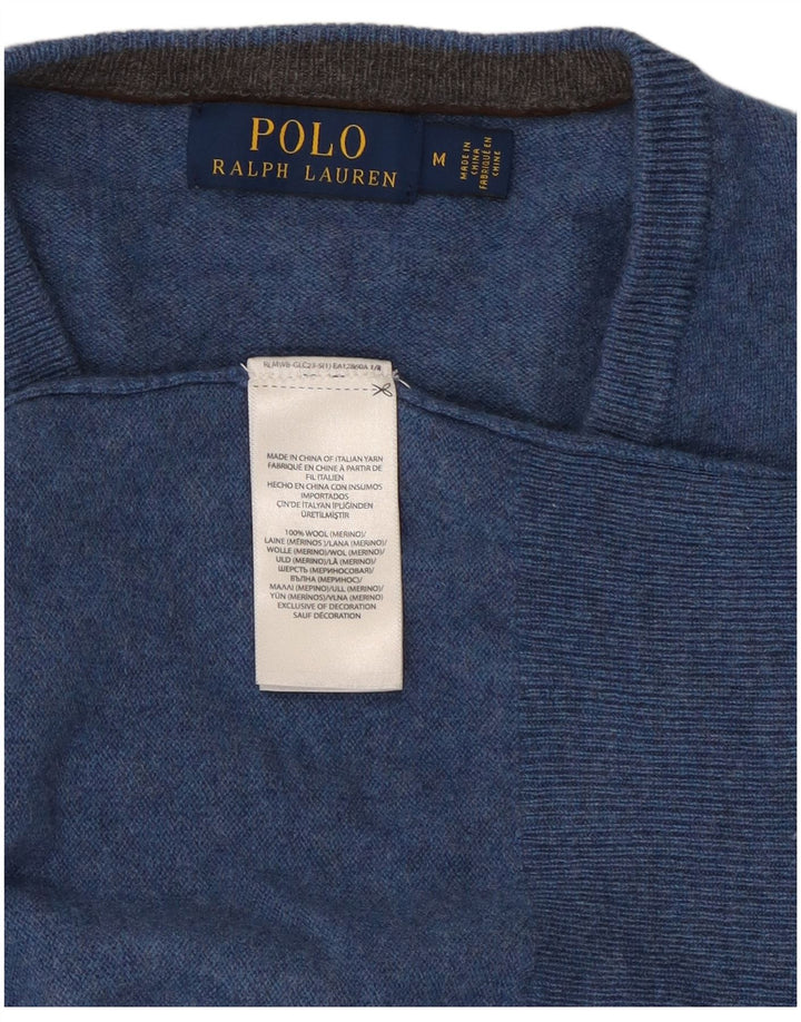 Polo Ralph Lauren Pull col V Homme Bleu Moyen Laine