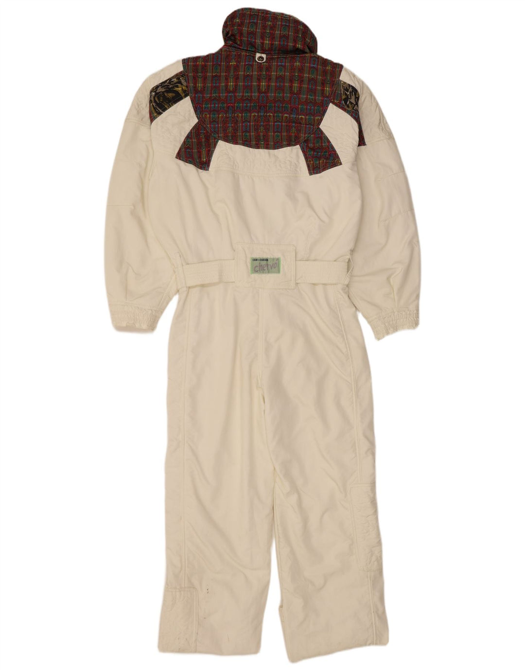 CHERVO Combinaison de Ski Femme IT 42 Medium White Check Polyamide