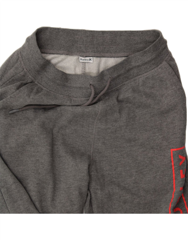 HURLEY Womens Graphic Tracksuit Trousers Joggers UK 12 Medium  Grey Vintage Hurley and Second-Hand Hurley from Messina Hembry 