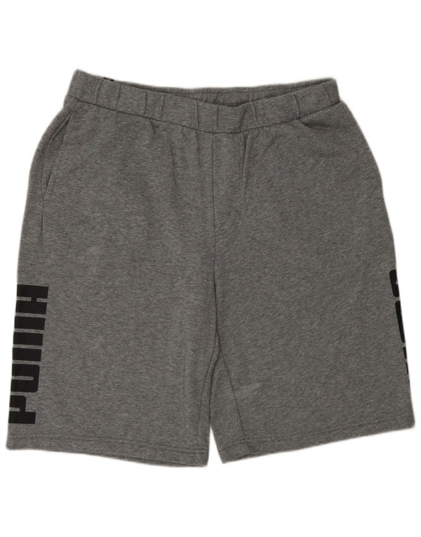 Puma Mens Graphic Sport Shorts Large Grey Flecked