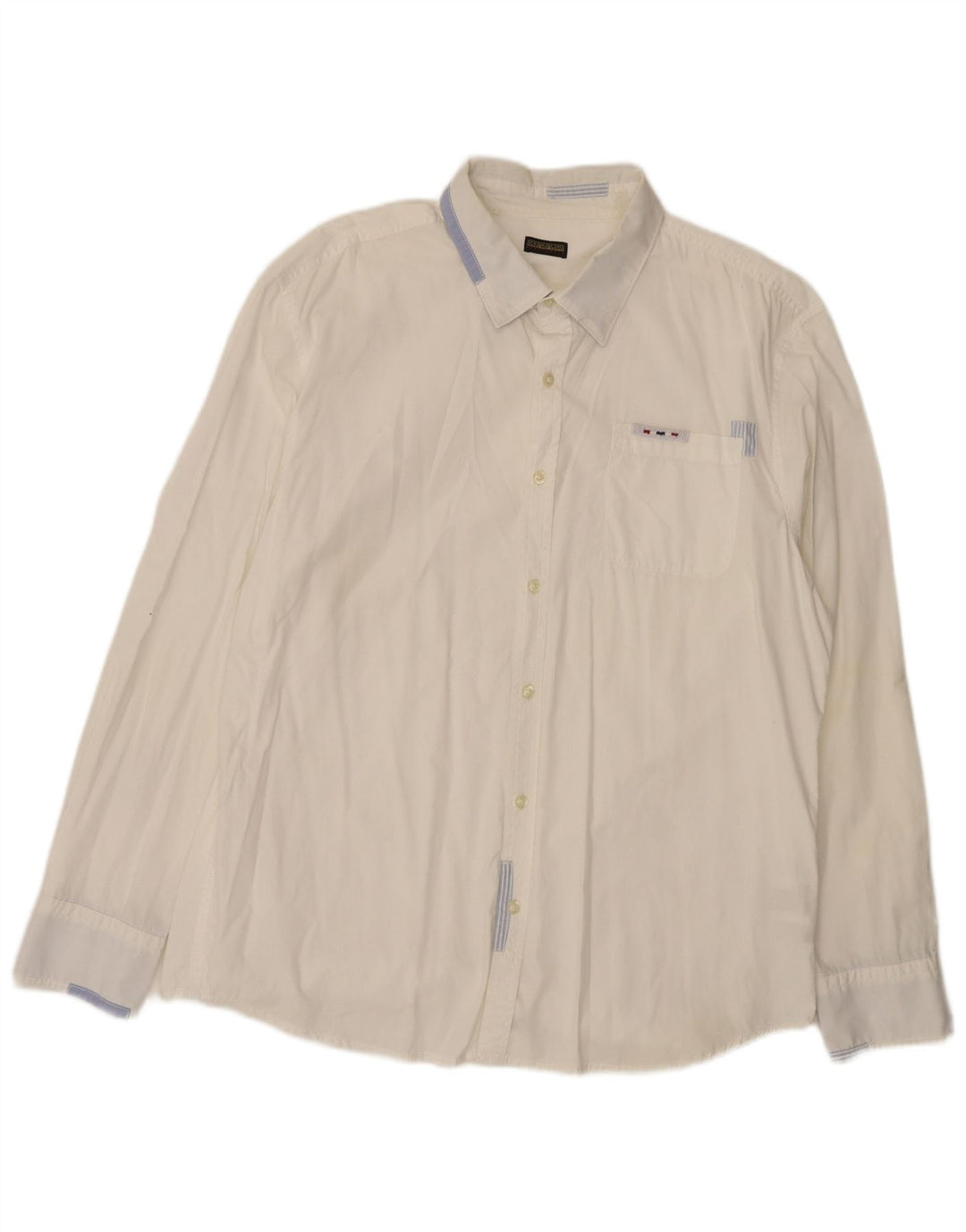 Napapijri Chemise Homme 2XL Blanc Coton