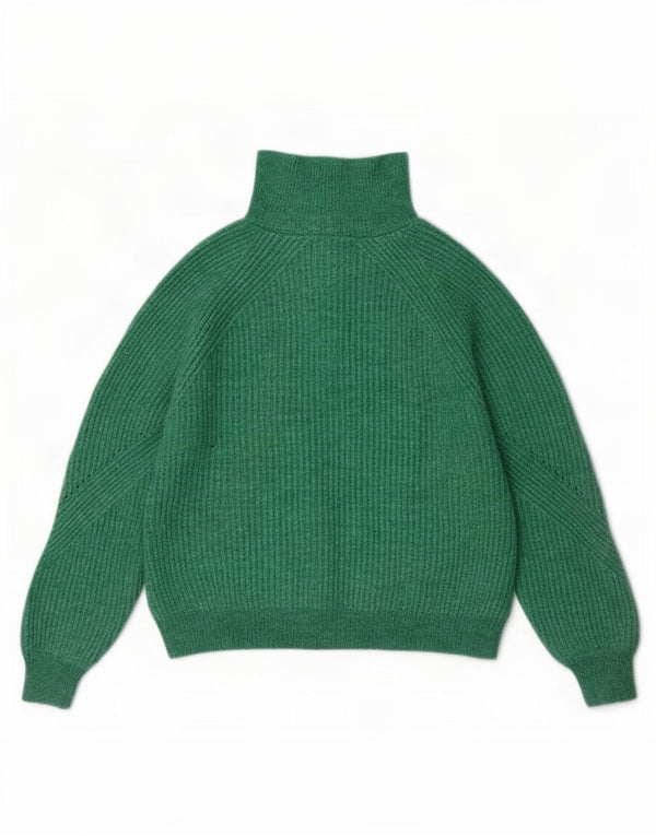 Marks & Spencer Pull à col zippé pour femme UK 16 Large Vert