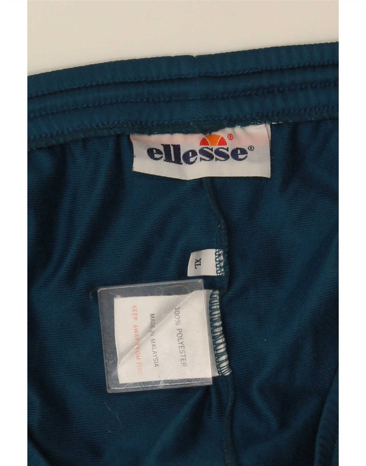 Ellesse Pantalon de survêtement graphique pour homme XL Bleu Colorblock Polyester