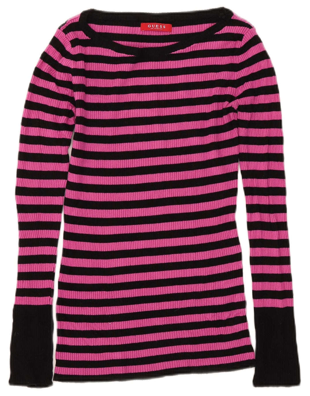 Guess Haut à manches longues pour femme UK 8 Petit Rose Rayé