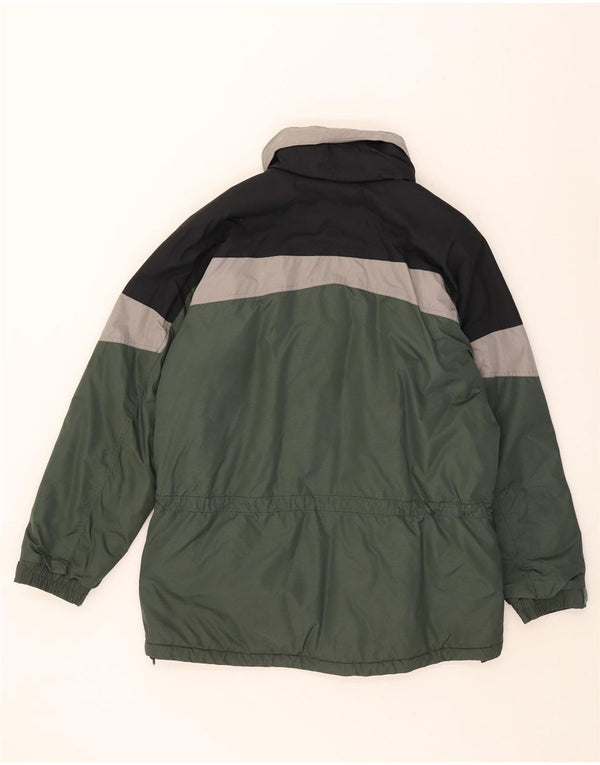 Columbia Veste de ski à capuche pour homme UK 38 Medium Green Colourblock Nylon