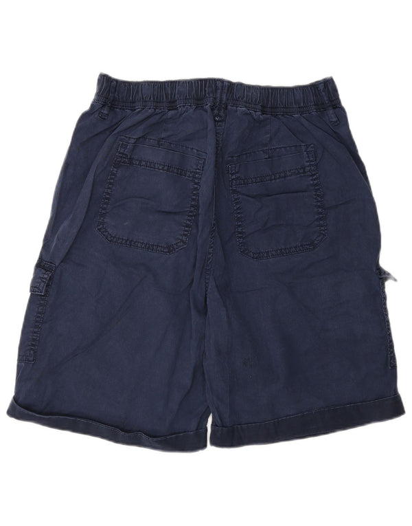 Marks & Spencer Short cargo taille haute pour femme UK 10 Small W26 Bleu marine