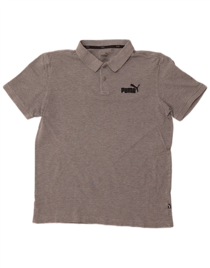 PUMA Polo Homme Gris Moyen Coton