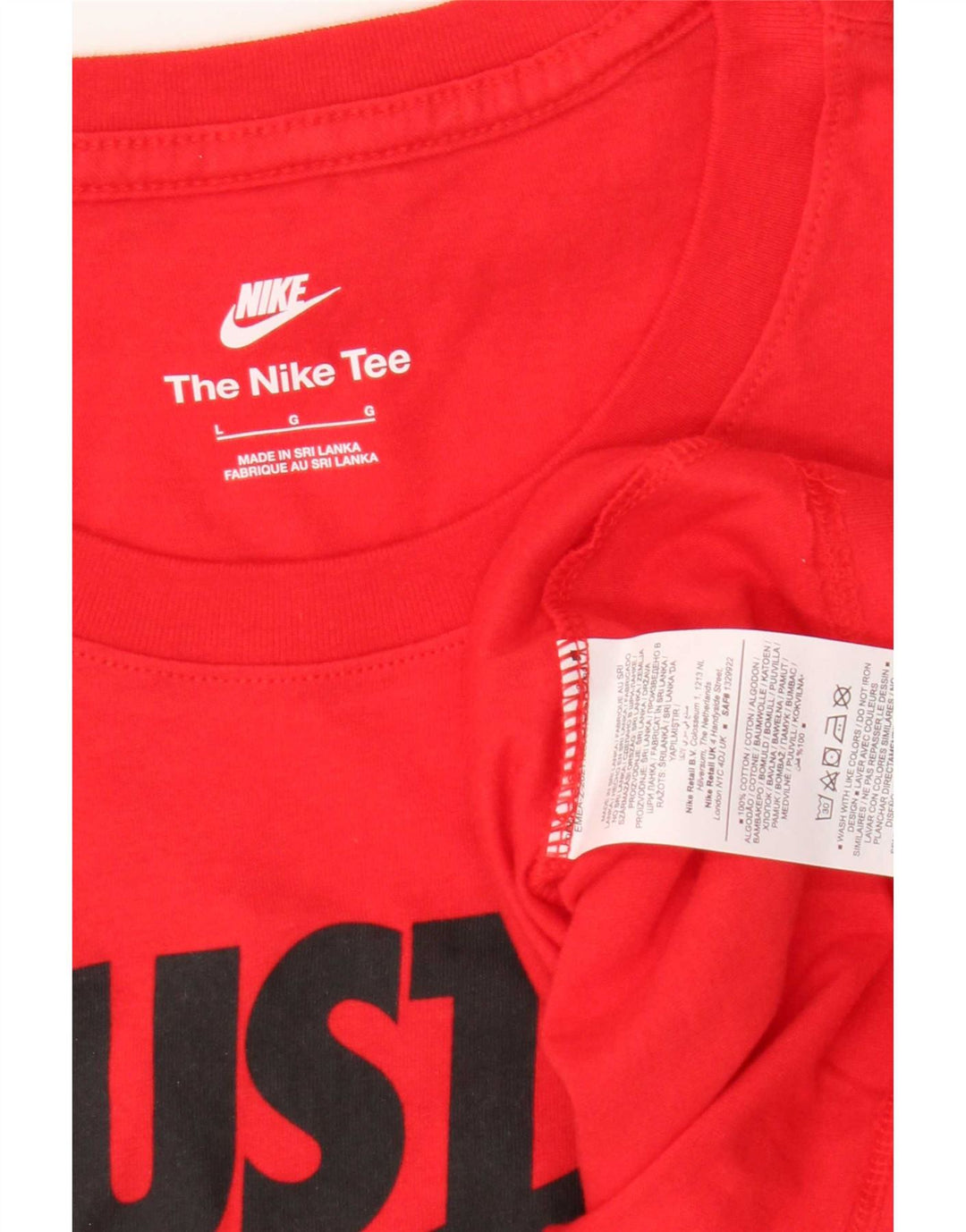 Nike T-shirt graphique pour homme en coton rouge Taille L