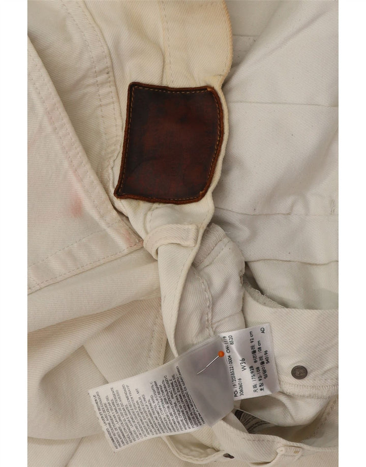 LEVI'S Short en Jean Homme W36 Large Blanc Coton