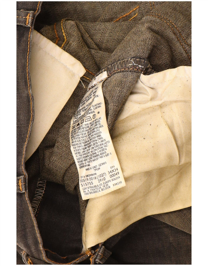 LEVI'S Mens 519 Slim Jeans W34 L29 Grey Cotton
