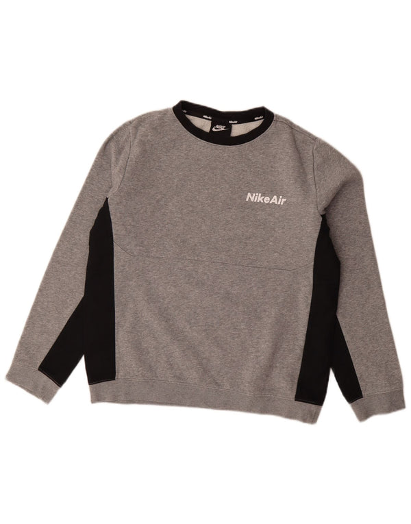 Nike Sweat-shirt coupe standard pour garçon 13-14 ans XL Gris Colorblock