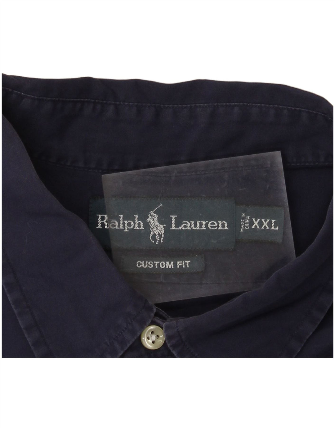 POLO RALPH LAUREN Chemise sur mesure pour homme 2XL Bleu marine Coton