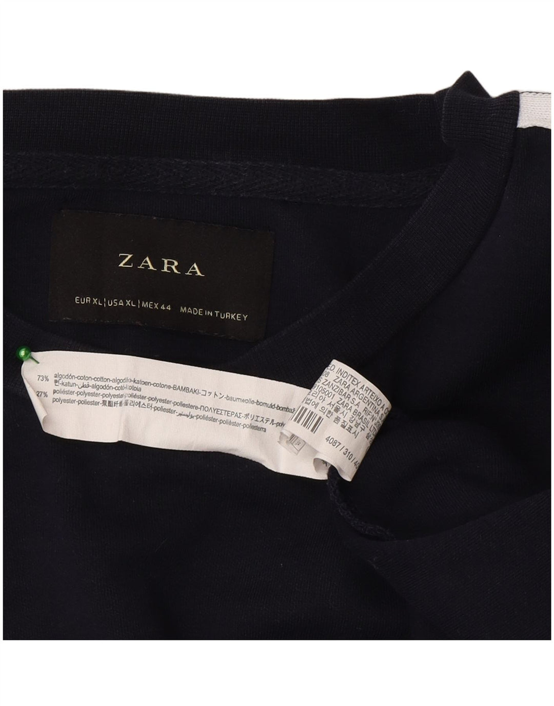 Zara Sweat-shirt pour homme XL Bleu marine Colourblock