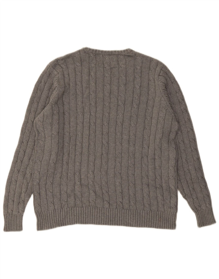 MARKS & SPENCER Pull Col Ras du Cou Blue Harbour Homme Gris Moyen