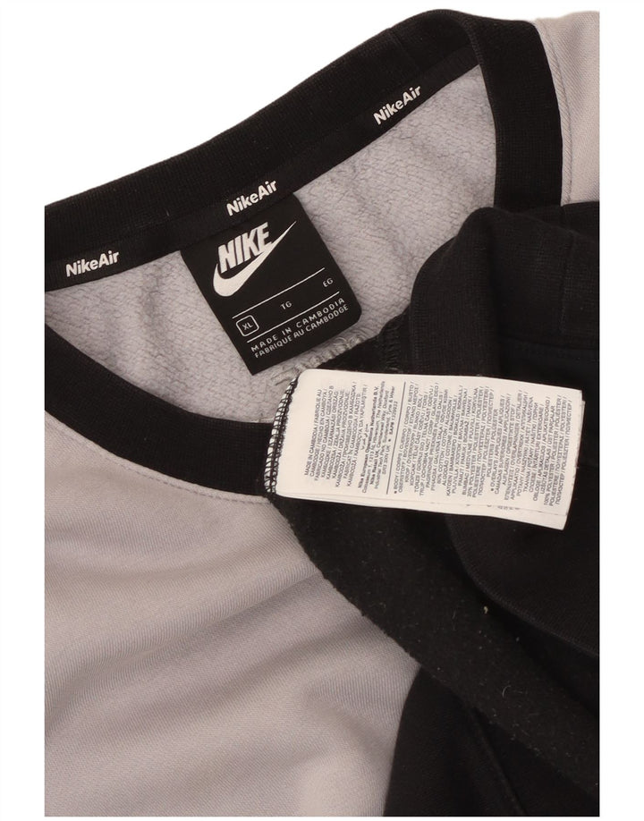 NIKE Sweat-shirt pour homme XL Gris Colorblock Coton