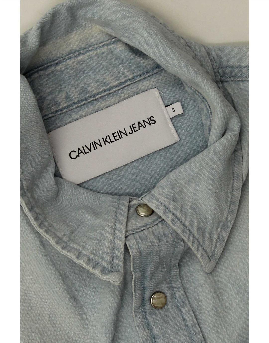 Calvin Klein Jeans Chemise en Jean Homme Small Bleu