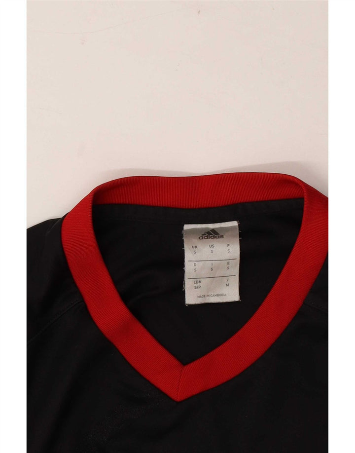 Adidas Hommes Climalite T-Shirt Haut Petit Noir Rayé