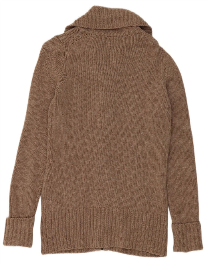 Massimo Dutti Pull Cardigan Femme UK 10 Petite Laine Grise