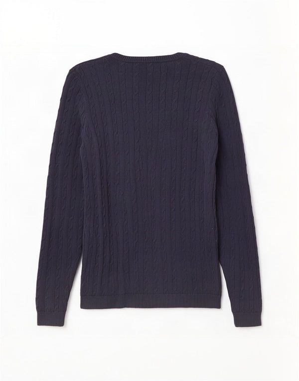 U.S. Polo Assn. Pull col V femme UK 8 petit coton bleu marine