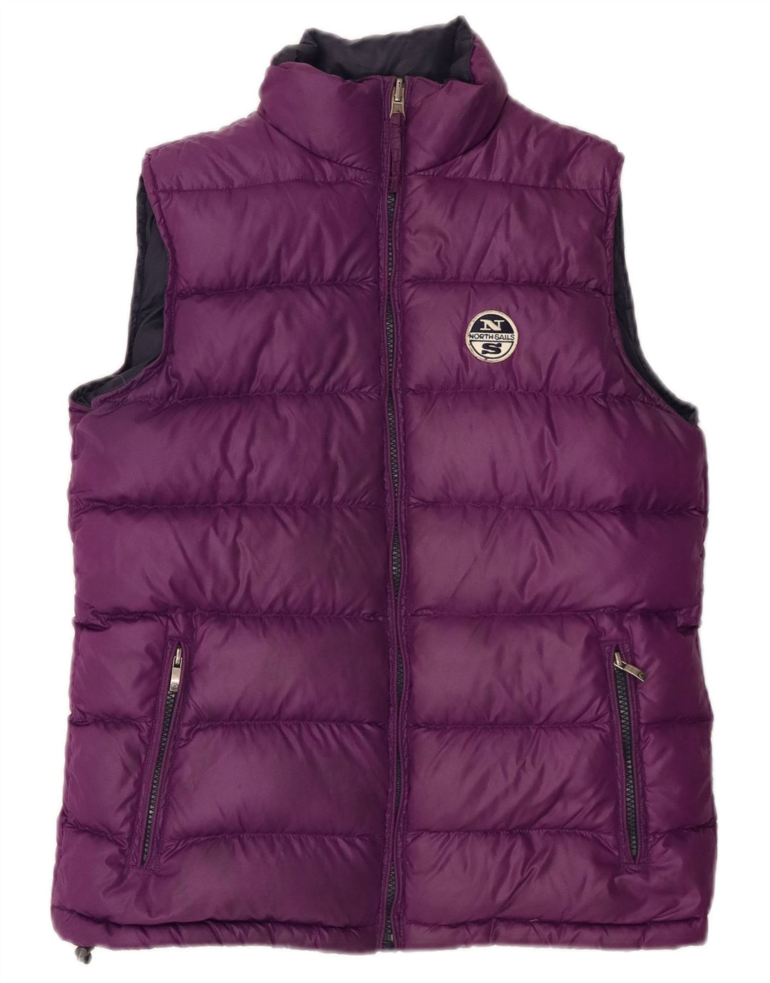 North Sails Gilet rembourré réversible pour femme UK 10 Small Violet Polyamide