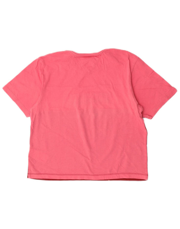 Tommy Hilfiger T-shirt court graphique pour femme UK 6 XS Rose Colourblock