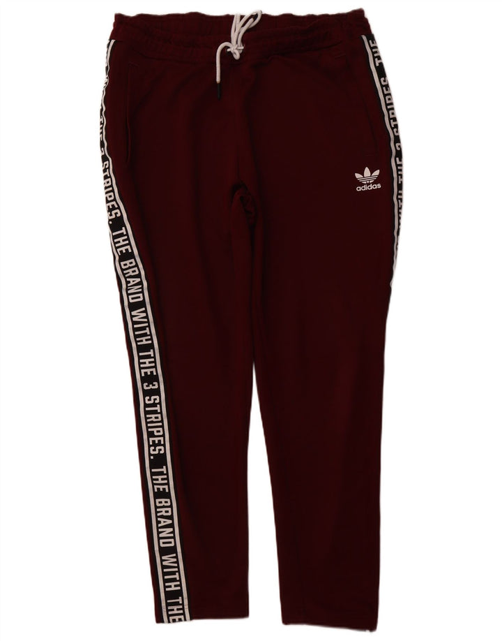 ADIDAS Pantalon de survêtement graphique pour homme XL en polyester color block bordeaux