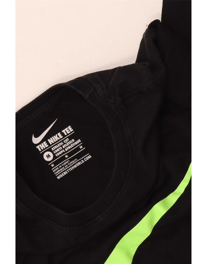 Nike Haut à manches longues pour homme Coupe athlétique en coton noir moyen