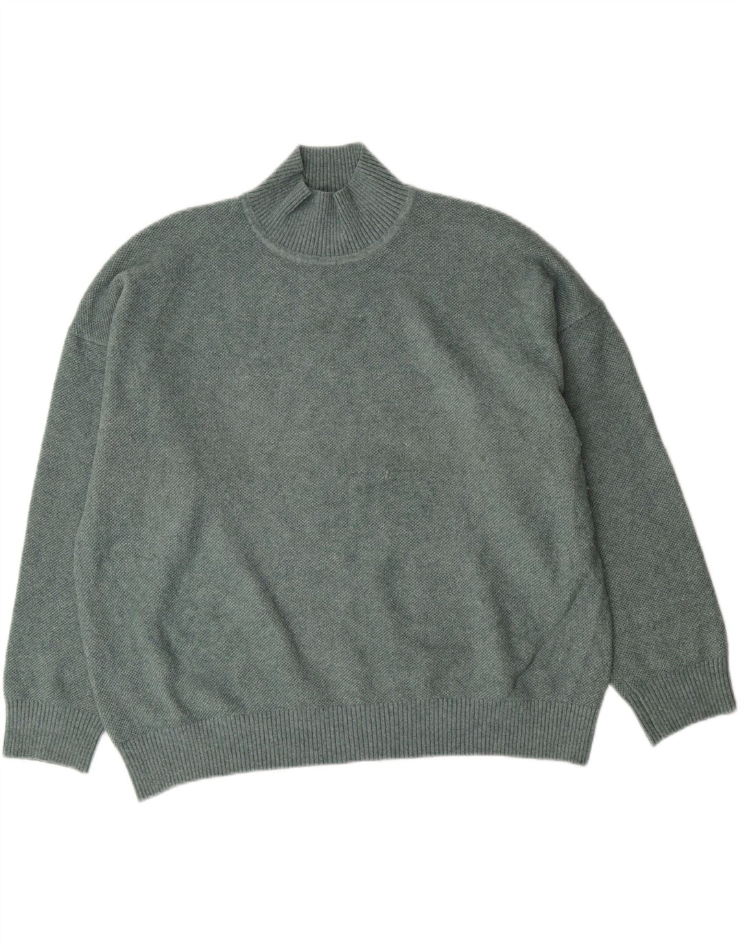 MARKS & SPENCER Womens Turtle Neck Jumper Sweater UK 16 Large Green Vintage Marks & Spencer and Second-Hand Marks & Spencer from Messina Hembry 