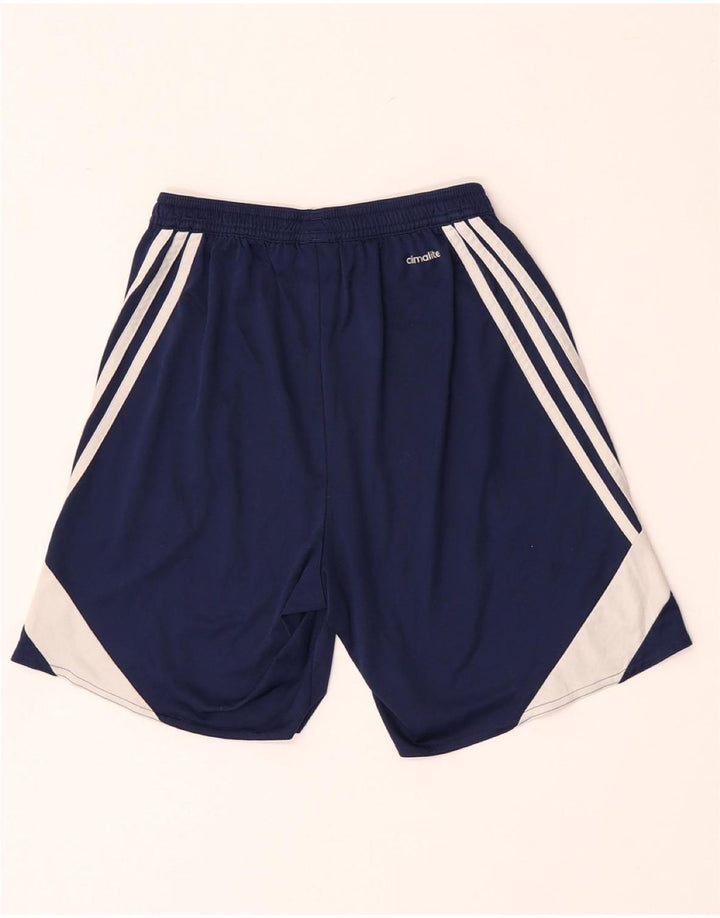 Adidas Short de sport Climalite pour homme, petit, bleu marine, polyester color block