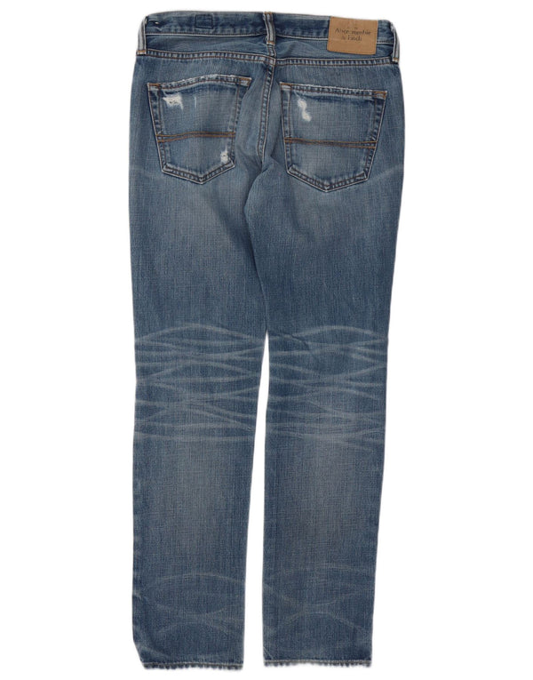 Abercrombie & Fitch Jean slim vieilli en chêne blanc pour homme W31 L32 Bleu